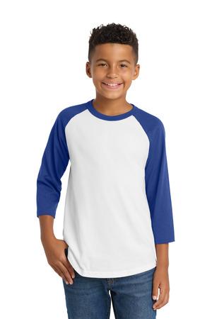 YT200 Youth Colorblock Raglan Jersey